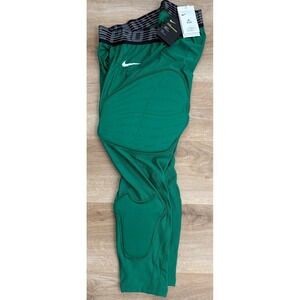NWT Men's Nike Pro Hyperstrong Compression NBA Basketball 3/4 Tights-XXLT-Green